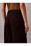 Cotton Seamed Pant Women's Black Fabric Pants - 3