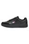 Men's Thick Heel Patterned Laced Comfortable Fit Black Sneaker