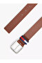 Men's Th Flag Signature 100% Leather Brown Belt - 2