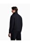 Men's Regular Fit High Collar Long Sleeve Navy Blue Sweatshirt - 4