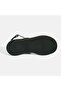 Women's Black Suede Sandals with Metal Accessories and Adjustable Buckle - 4