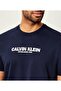Men's Logo Basic Regular Fit Short Sleeve Navy Blue T-Shirt - 4