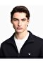 Men's Regular Fit High Collar Long Sleeve Navy Blue Sweatshirt - 3