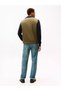 Men's Regular Fit Stand Collar Zippered Logo Label Khaki Vest - 4