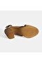 Women's Brown Leather Sandals with Buckle Detail - 4