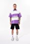 Men's Be Yourself Polo Collar Oversize T-Shirt Purple - 4