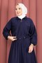 Crop Jacket Skirted Sports Suit Navy Blue - 3