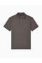 Men's Eagle Logo Regular Fit Pique Cotton Short Sleeve Gray Polo Collar T-Shirt - 5