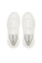 Women's Thick Heel Lace-Up Suede Fabric Comfortable Sole White Sneaker - 4