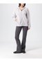 Women's Hooded Collar Pocket Detail Zipper Closure Long Sleeve Gray Sweatshirt - 2