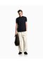 Men's Cotton Round Neck Short Sleeve Navy Blue T-Shirt - 2