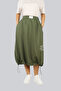 Women's High and Elastic Waist Comfortable Fit Skirt with Elastic Hem Khaki Skirt