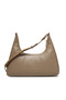 Women's CK Monogram Logo Zippered Brown Shoulder Bag with Removable Shoulder Strap - 2