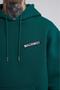 Men's Embroidered Kangaroo Pocket Oversize Sweatshirt Petrol Green - 3