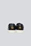 Men's Metallic Logo Detailed Low-Top Black Sneakers - 3