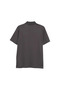 Men's Short Sleeve Polo Collar Button Closure Brown Polo Collar T-Shirt - 2