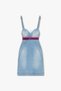 Women's 2-Piece Cotton Brand Logo Blue Dress - 5