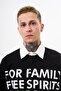 Men's Wide Printed Polo Neck T-Shirt Black - 3