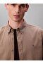 Men's Cotton Regular Fit Long Sleeve Khaki Shirt - 2