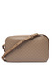 Women's Khaki Shoulder Bag with Monogram Logo and Adjustable Fixed Shoulder Strap - 2