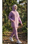 2273_Green Hijab Hooded Tracksuit Set - 3 Thread, with Pockets, Oversized Comfortable Fit, Seasonal Sportswear - 3