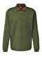 Men's Regular Fit 100% Cotton Long Sleeve Khaki Polo Collar T-Shirt - 5