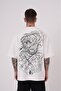 Men's Premium Aristotales High Printed Oversize T-Shirt Ecru