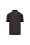 Men's Polo Collar Button Closure Short Sleeve Black Polo Collar T-Shirt - 2