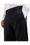 Men's Regular Waist Long Narrow Leg Pocket Detail Straight Model Black Trousers - 5