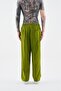 Men's Effected Washable Basic Sweatpants Military Green - 3