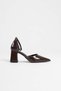 Doren Premium Bitter Brown Patent Leather Women's Heeled Shoes - 4