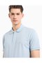 Men's Polo Neck Regular Cut Pure Cotton Short Sleeve Blue Polo Neck T-Shirt - 4