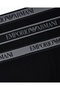 Men's Soft Cotton Elastic Brand Logo Band 3-Piece Black Boxer Briefs - 4