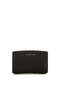 Women's Leather Black Wallet with Card and Cash Compartments, Zipper and Snap Closure