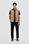 Men's Regular Fit Thin Pique Cotton Short Sleeve Blue-Gold Polo Collar T-Shirt - 3