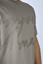Men's Regular Fit Round Neck Cotton Short Sleeve Beige T-Shirt - 4