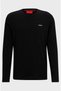 Men's Brand Logo Long Sleeve Crew Neck Casual Black T-Shirt - 5