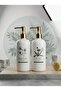 3 Pcs Kitchen Bottle Set with Gold Caps White 500Ml-Liquid Soap Bottle Dishwashing Liquid Bottle - 4