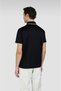 Men's Cotton Brand Logo Short Sleeve Polo Collar Black Polo Collar T-Shirt - 2