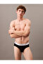 Men's Elastic Waistband Brand Logo Slip Black Boxer - 2