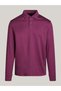 Men's Brand Logo Long Sleeve Casual Purple Polo Collar T-Shirt - 5