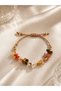 Aries Zodiac Real Natural Stone Knitted Bracelet – Tiger Eye, Citrine, Agate, Crystal Quartz - 2