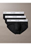 Men's Elastic Waistband Brand Logo Slip Black Boxer