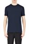 Men's Brand Logo Basic Crew Neck Short Sleeve Navy Blue T-Shirt