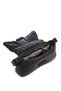 Women's Logo Strap Shoulder Bag with Zipper Closure and Two Compartments in Black - 5