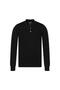 Men's Brand Logo Long Sleeve Slim Fit Black Sweater