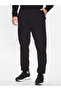 Men's Cotton Regular Fit Black Trousers with Elastic Cuffs