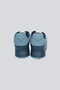 Men's 100% Leather Brand Logo Blue Sneaker - 4