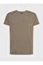 Men's Woven Fabric Short Sleeve Plain Model Khaki T-Shirt - 5