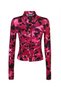 Women's Brand Logo Long Sleeve Slim Fit Pink Shirt